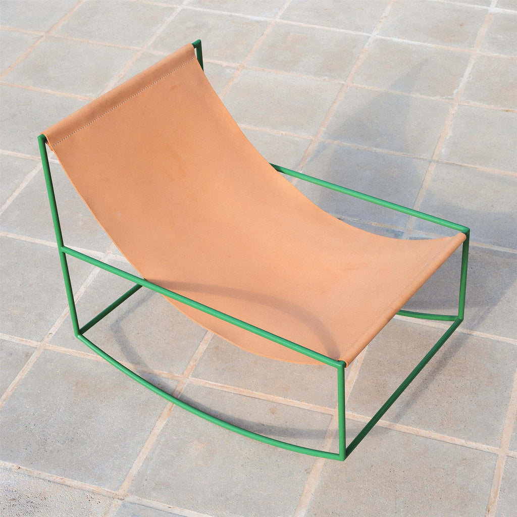 Valerie Objects Rocking Chair with Leather Seat