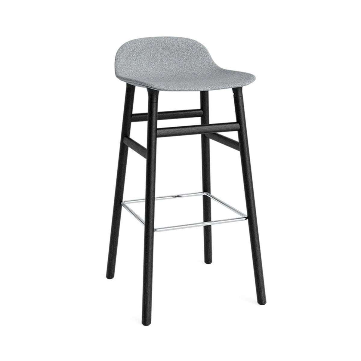 Normann Copenhagen Form Barstool, Upholstered with Wood Legs