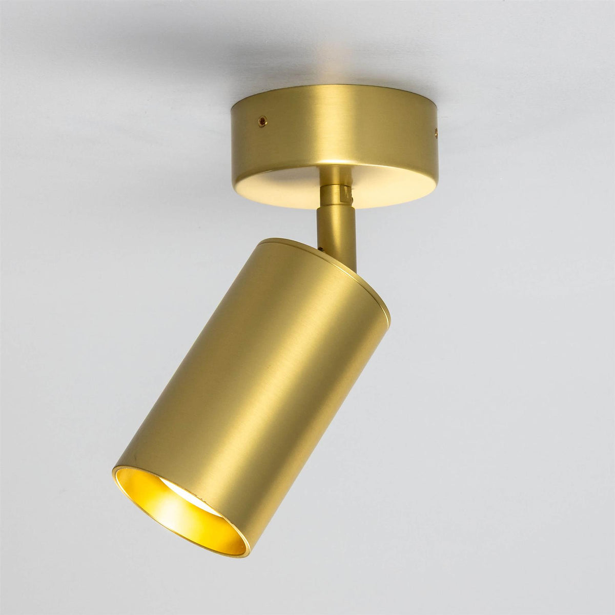 Mullan Lighting Evanston Directional Brass Ceiling Spotlight