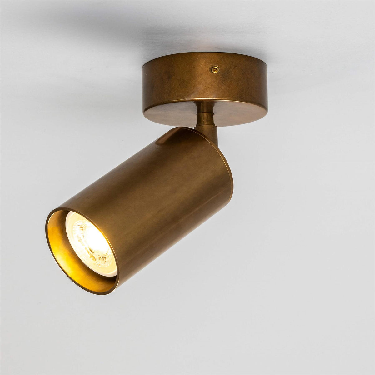 Mullan Lighting Evanston Directional Brass Ceiling Spotlight