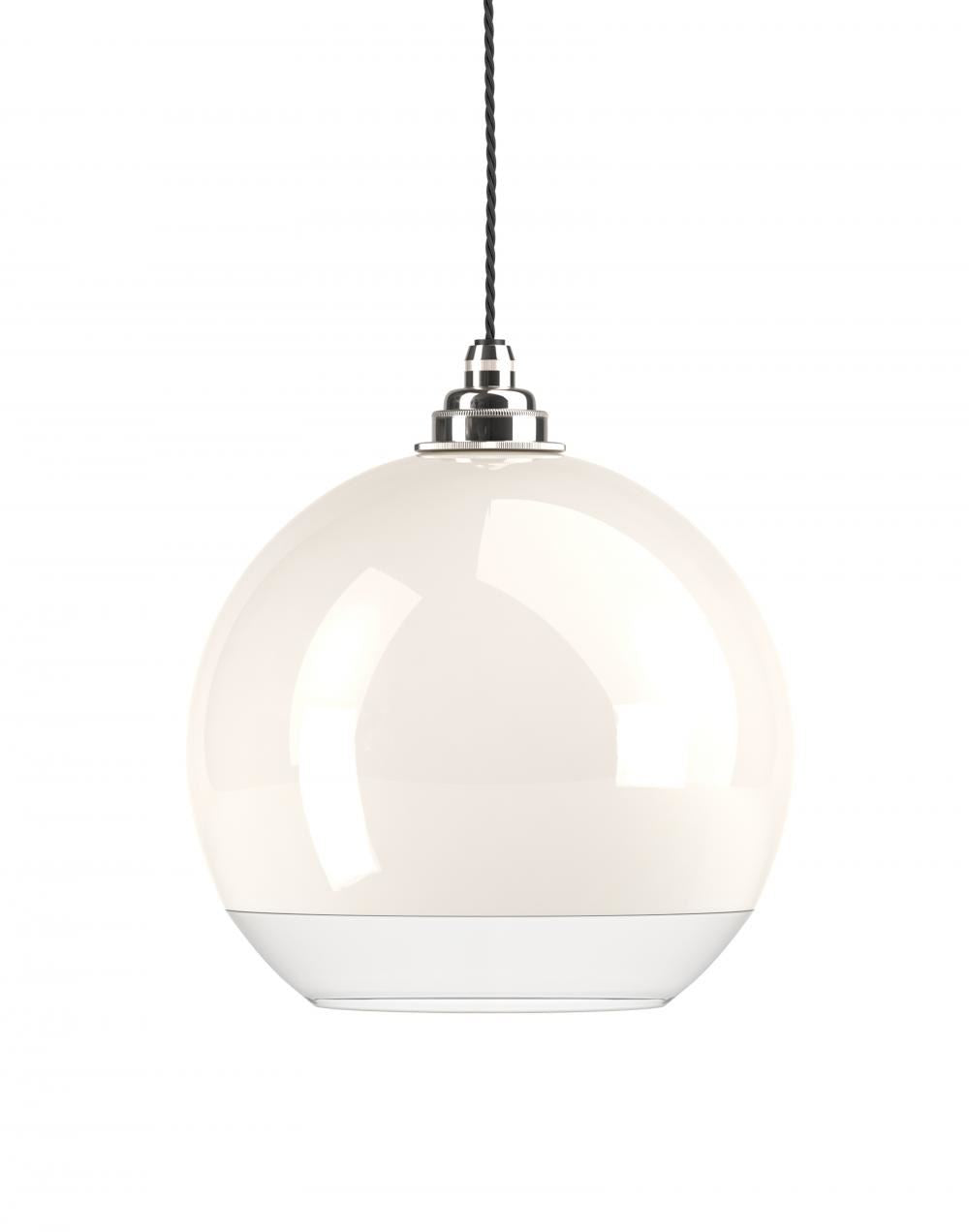 Fritz Fryer Hereford Pendant Light - White Glass