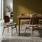 Fredericia Soborg Wood Base Chair with Upholstered Seat