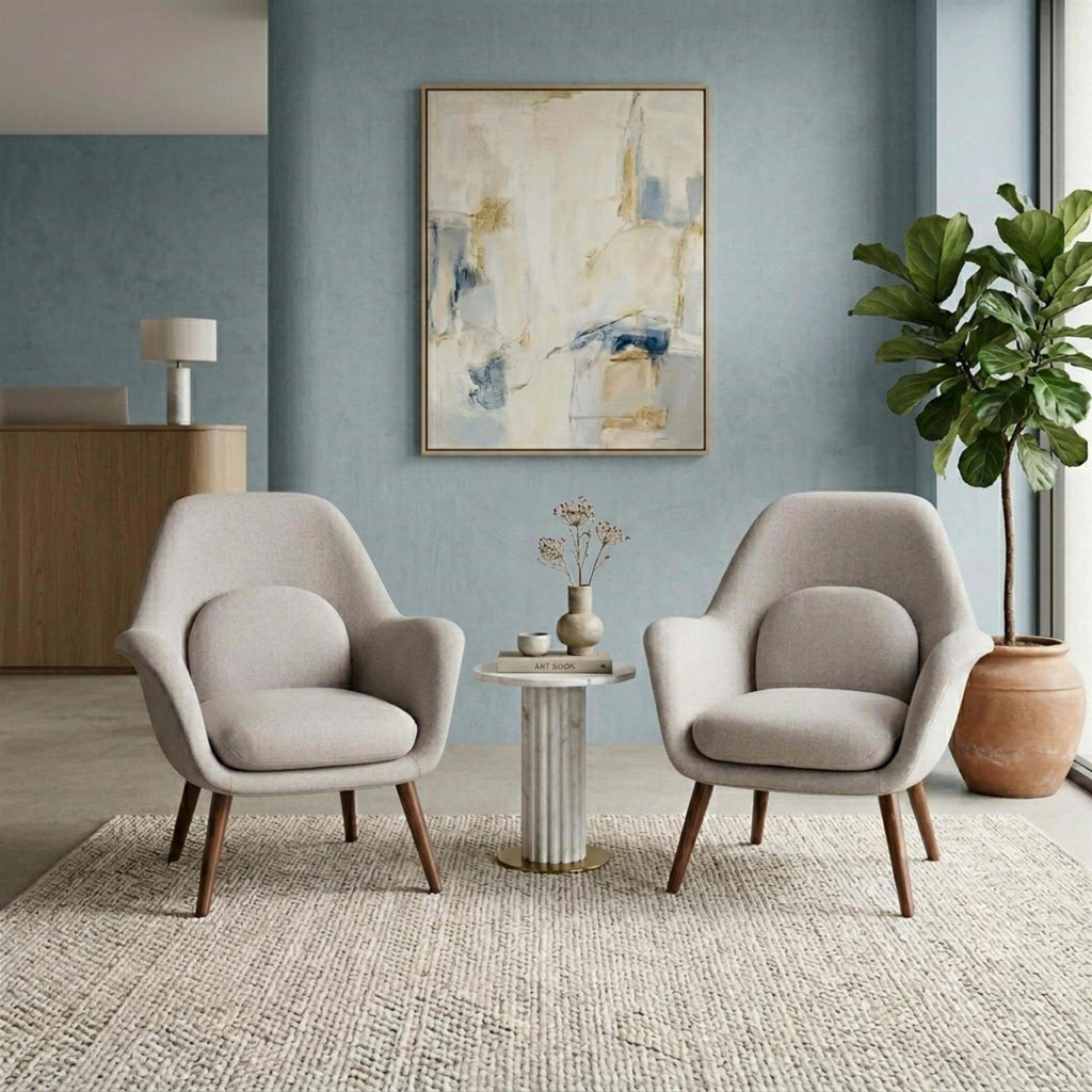 Fredericia Swoon Lounge Petit Wood Base Chair