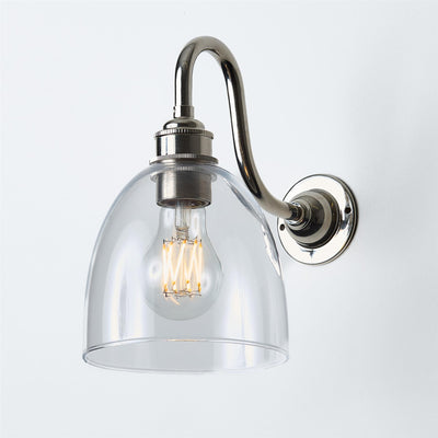 Old School Electric Bell Wall Light : Swan Arm : Bathroom Version