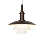 Louis Poulsen PH 3/3 Aged Brass Pendant Light