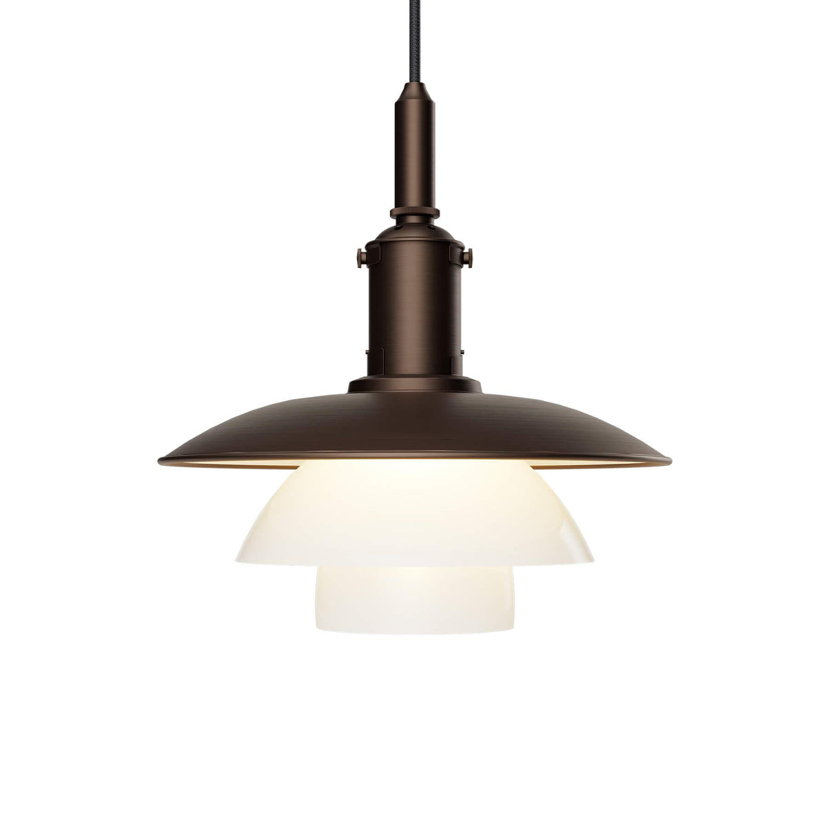 Louis Poulsen PH 3/3 Aged Brass Pendant Light