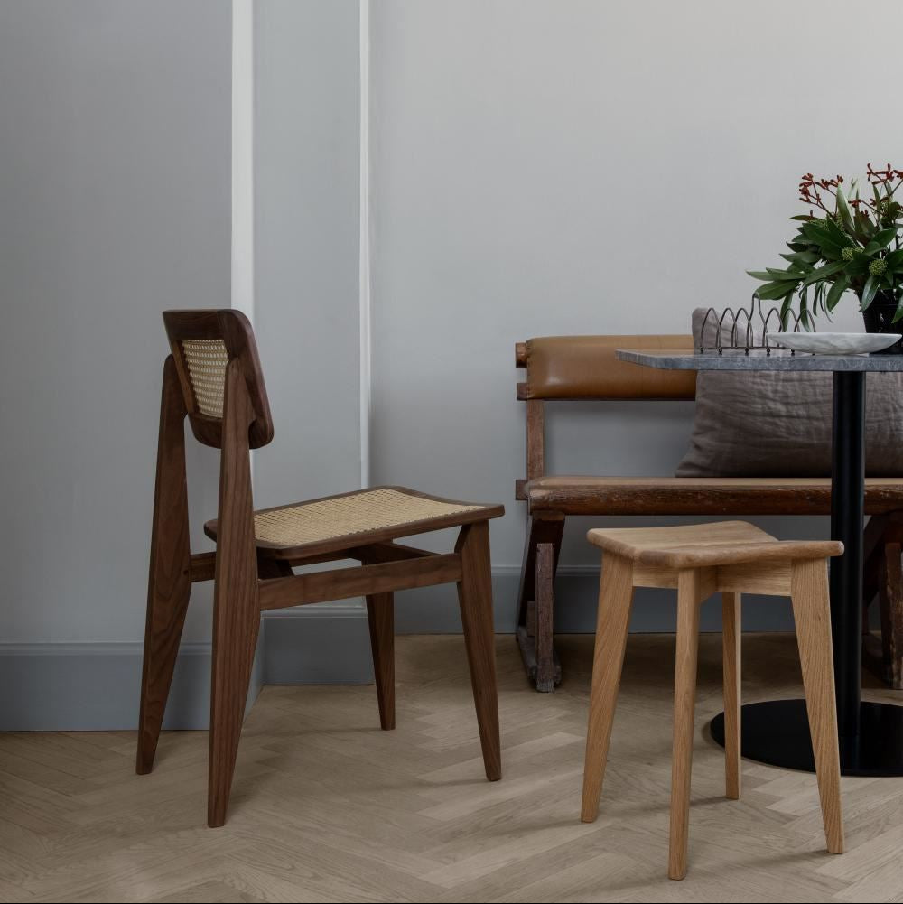 GUBI C-Chair Dining Chair - Cane Seat