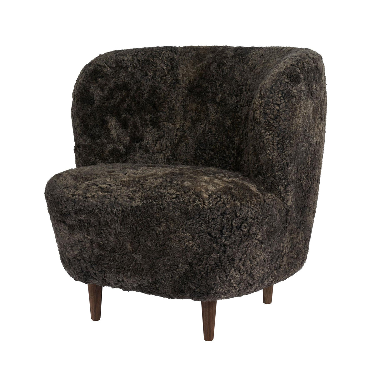 GUBI Stay Lounge Chair, Fully Upholstered in Sheepskin