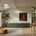 Treku Aura Open Frame Credenza, Forest, Organic Oak
