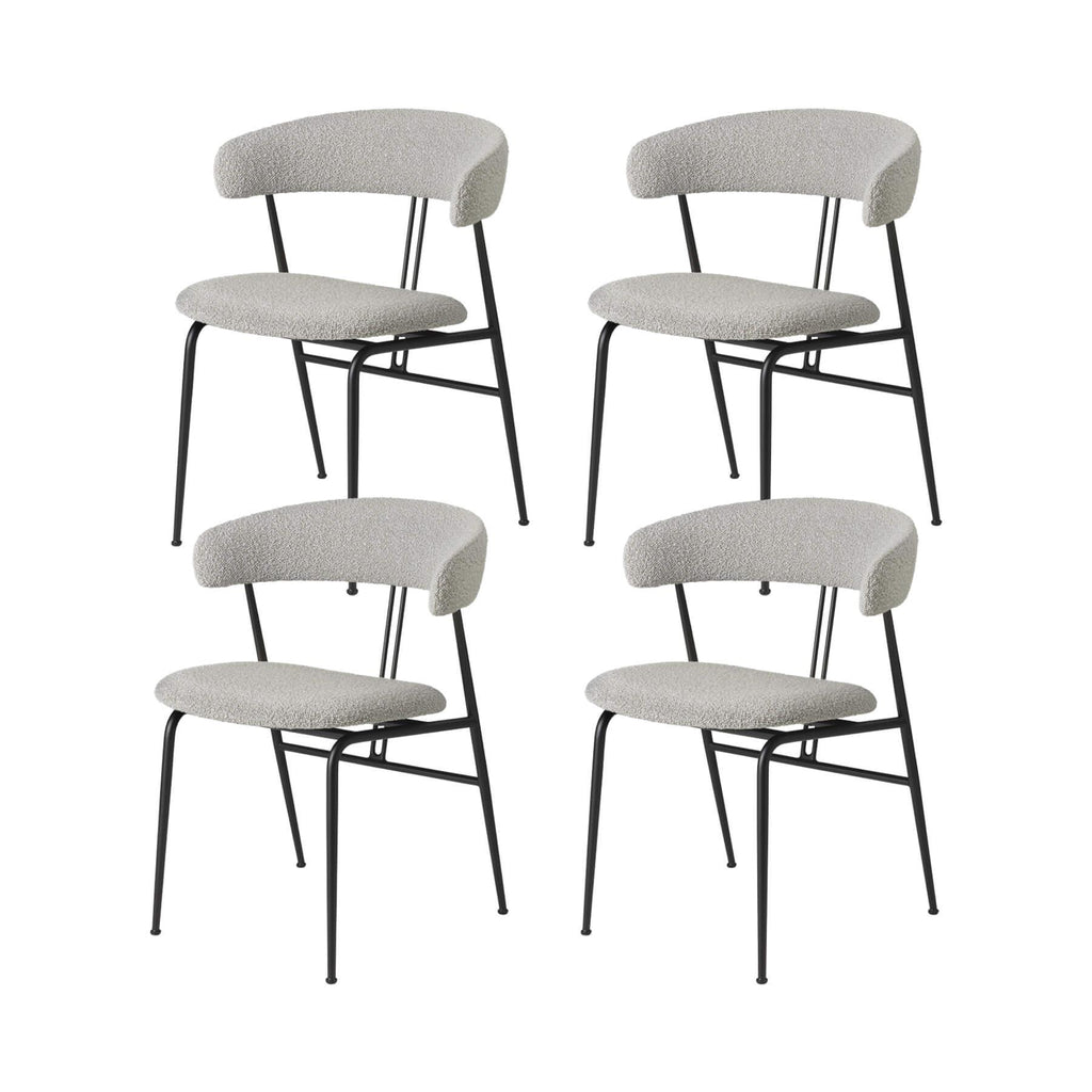 GUBI Violin Fully Upholstered Dining Chair Set