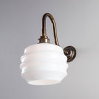Old School Electric Deco Wall Light : Swan Arm : Bathroom Version
