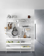 String Furniture String Metal Shelf with High Edge