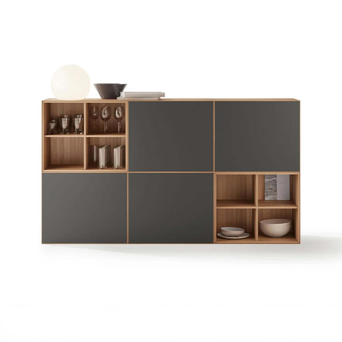 Treku Lauki Large Sideboard - Walnut & Graphite