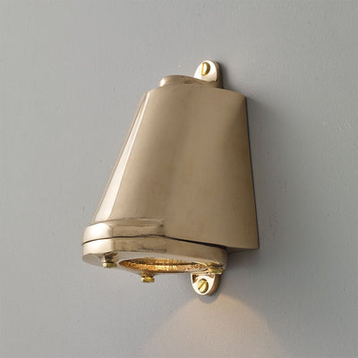 Davey Mast Exterior Wall Light - Polished Bronze