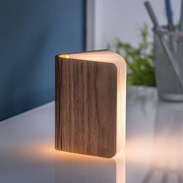 Outlet Smart Book Table Lamp - Mini, Walnut