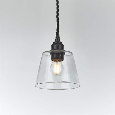 Old School Electric Tapered Blown Pendant Light