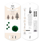 Lovi Wooden Christmas Baubles- Diameter : 6cm, Set of 4