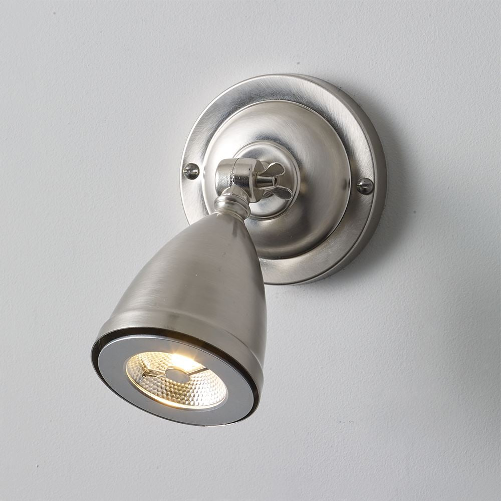 Outlet Davey Whitby LED spotlight with integral driver - Spotlight with shade & integral driver, Nickel