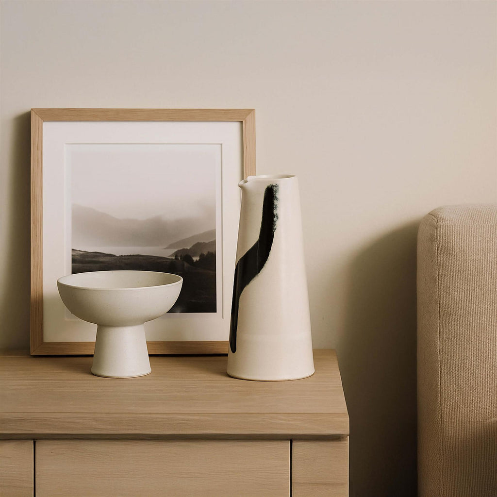 Kitty Ward Ceramic Jug / Vase, Black on White : Holloways of Ludlow 40th Birthday Limited Edition