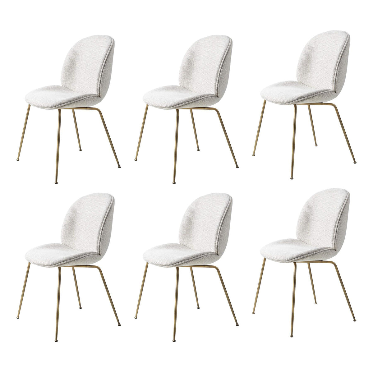 GUBI Beetle Fully Upholstered Dining Chair Bundle Set