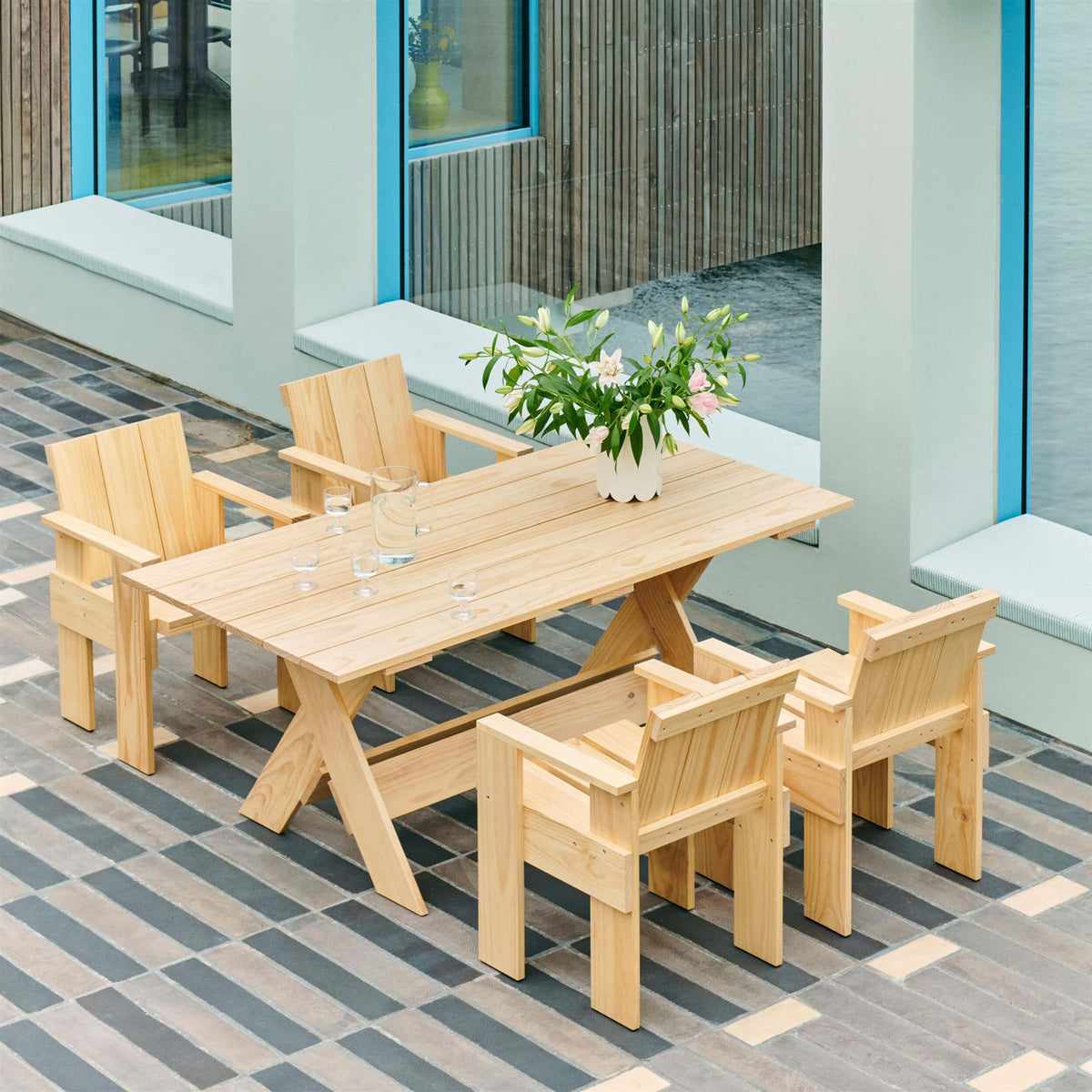 HAY Crate Garden Dining Set - Medium - Curated by Holloways of Ludlow