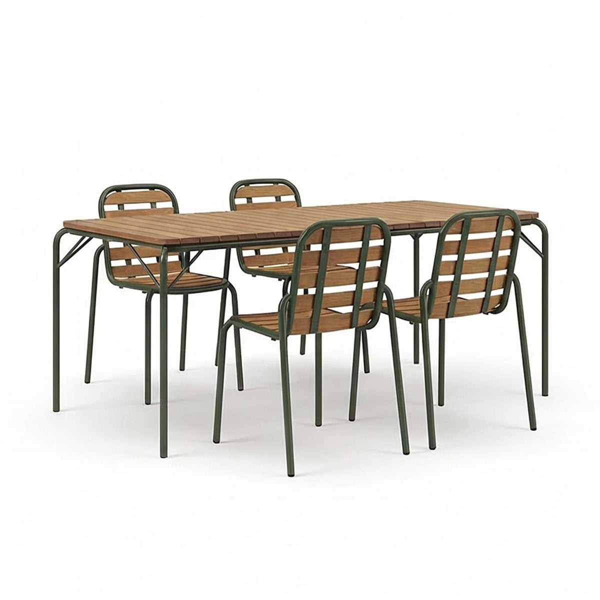 Normann Copenhagen Vig Wood Garden Dining Set - Medium - Curated by Holloways of Ludlow