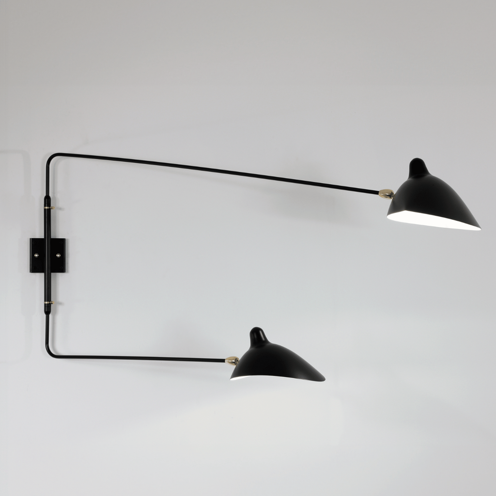 Serge Mouille Applique Pivotants 2 Rotating Arms Wall Lamp
