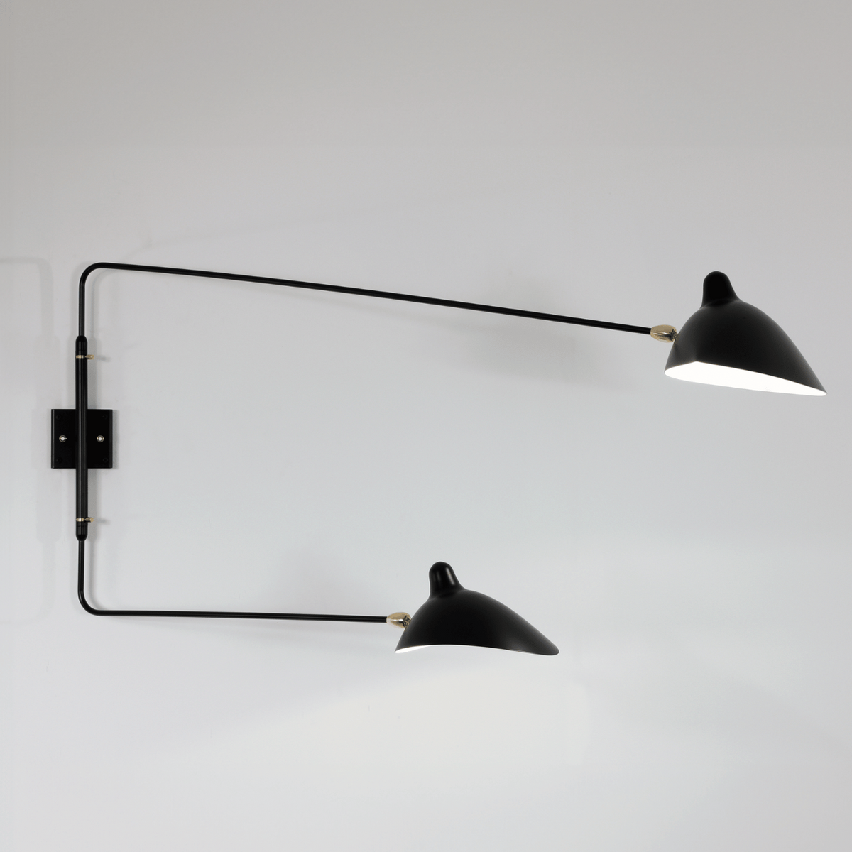 Serge Mouille Applique Pivotants 2 Rotating Arms Wall Lamp