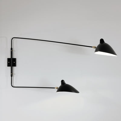 Serge Mouille Applique Pivotants 2 Rotating Arms Wall Lamp