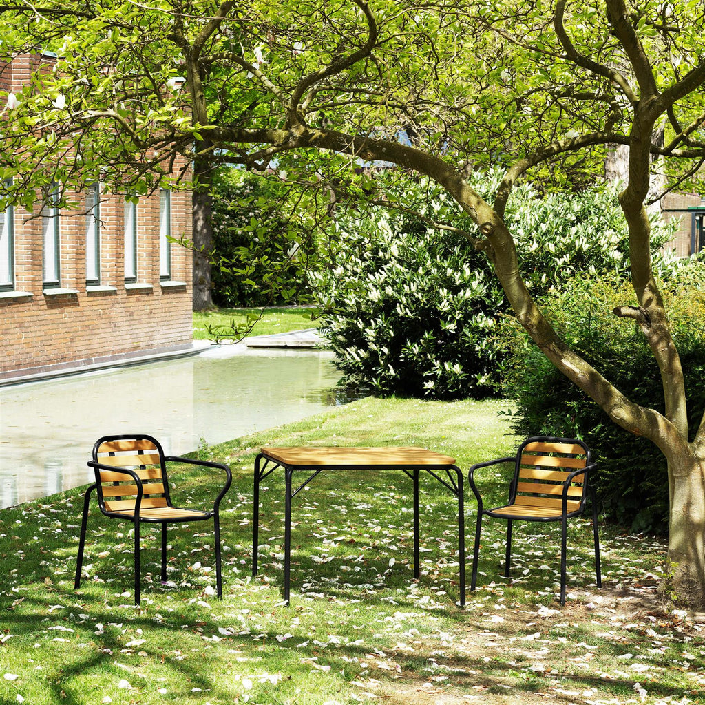 Normann Copenhagen Vig Wood Balcony Furniture Set - Curated by Holloways of Ludlow