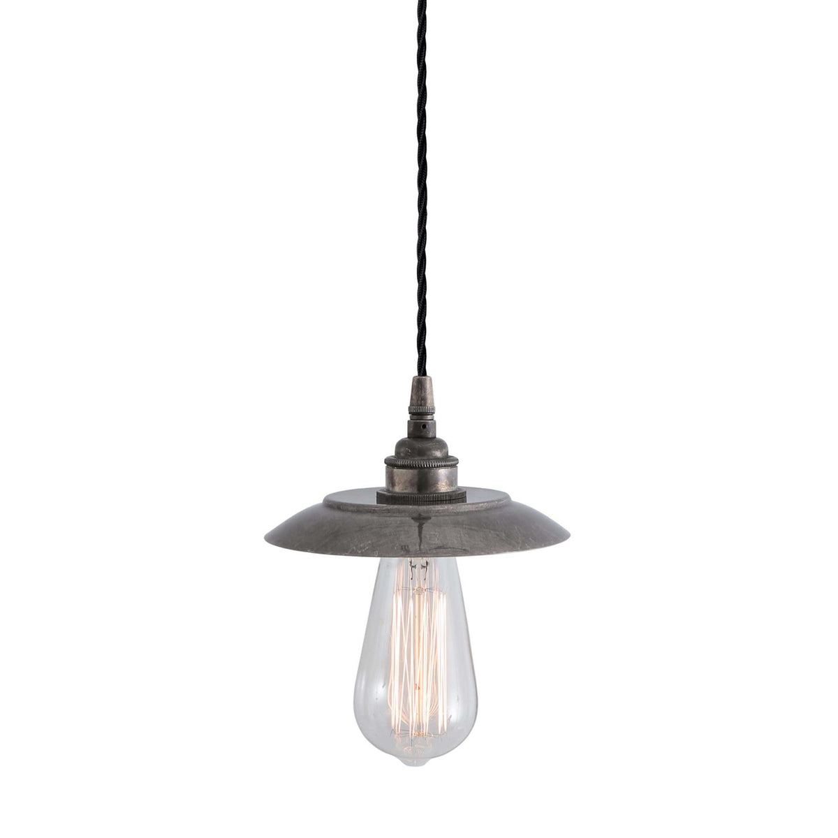 Mullan Lighting Reznor Industrial Minimalist Brass Pendant Light