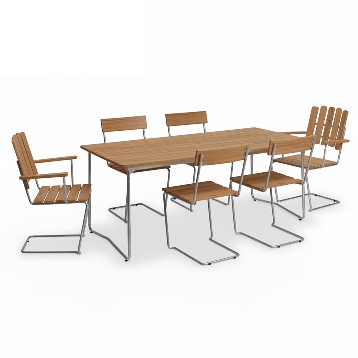 Grythyttan Stålmöbler Outdoor Dining Set - Large - Curated by Holloways of Ludlow