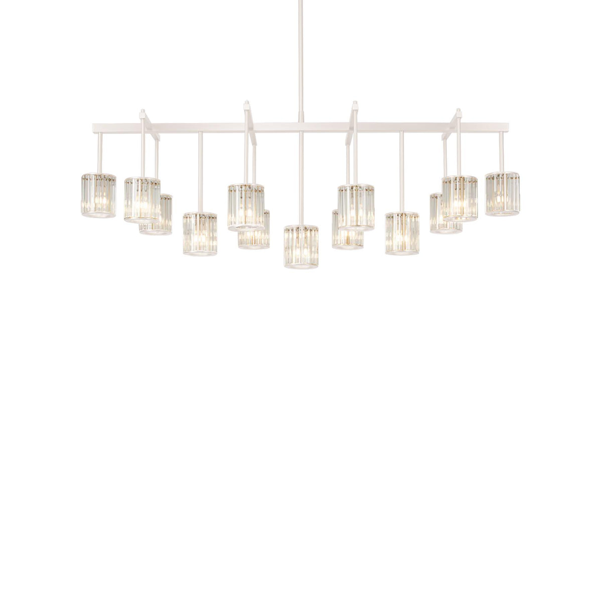 Tom Kirk Lighting Flute Beam Chandelier with a Powder Coated Ral Colour