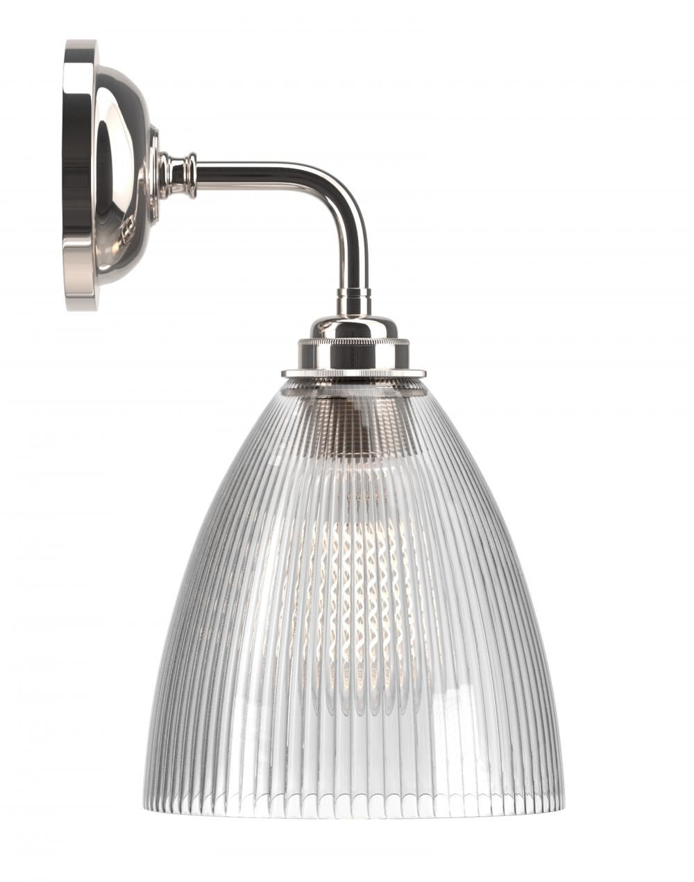 Outlet Fritz Fryer Ledbury Wall Light - Skinny Ribbed, Nickel