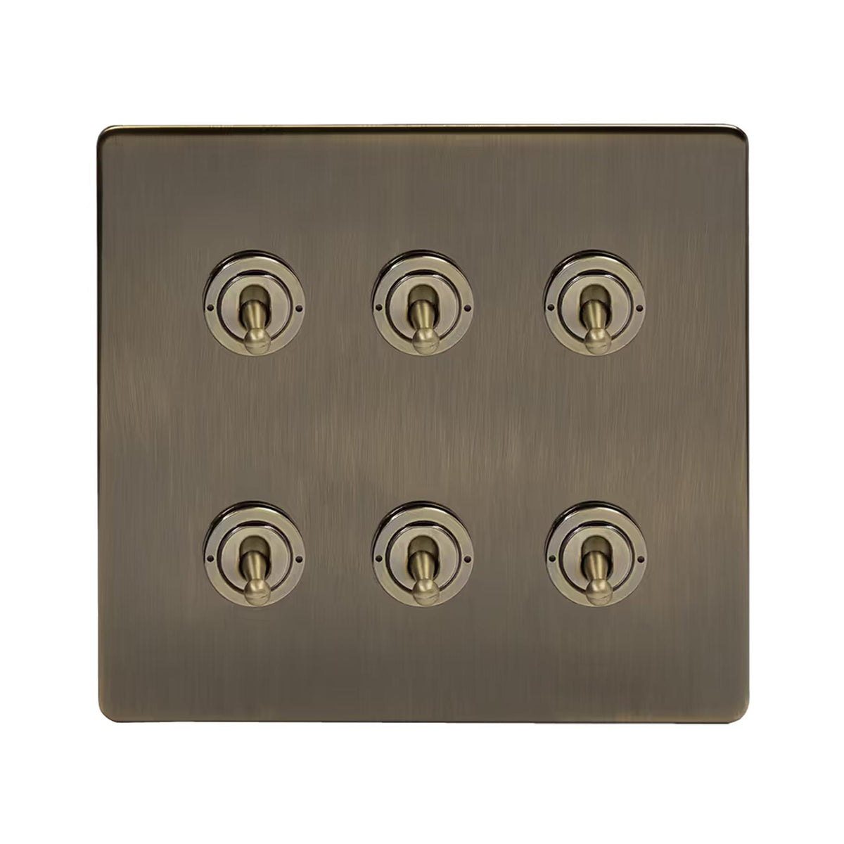 Soho Lighting Charterhouse Collection 6 Gang Toggle Light Switch 20A 2 Way