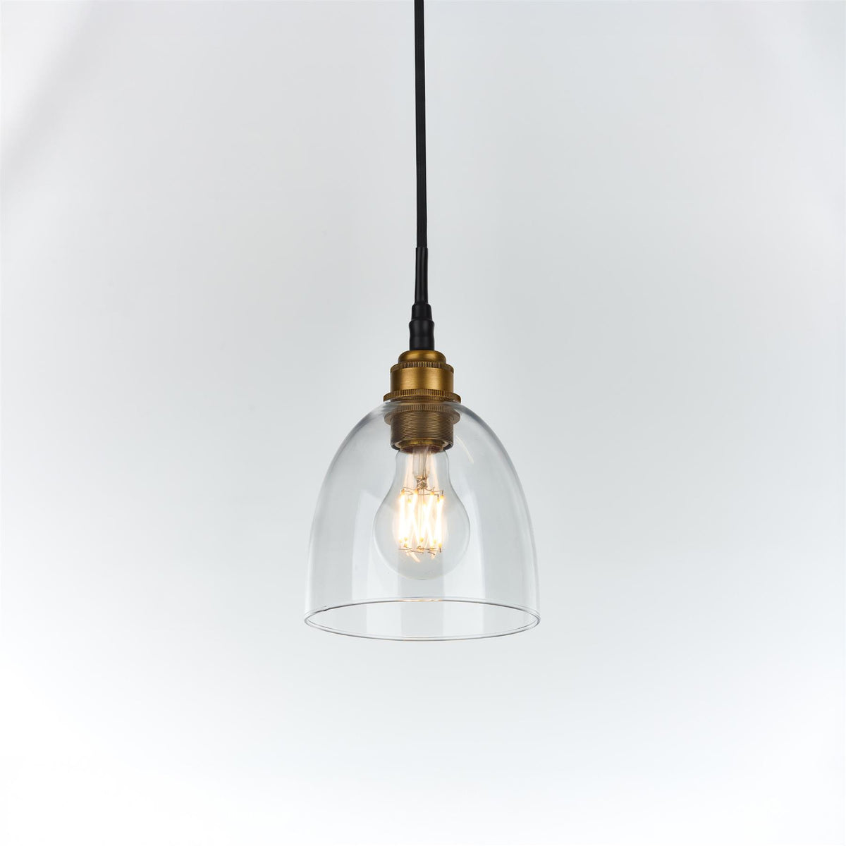 Old School Electric Bell Blown Glass Pendant : Bathroom Version