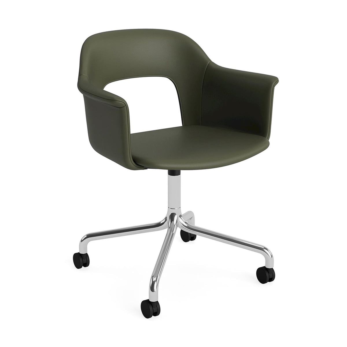 HAY Layout Armchair 264 with 4 Star Arc Swivel Wheel Base