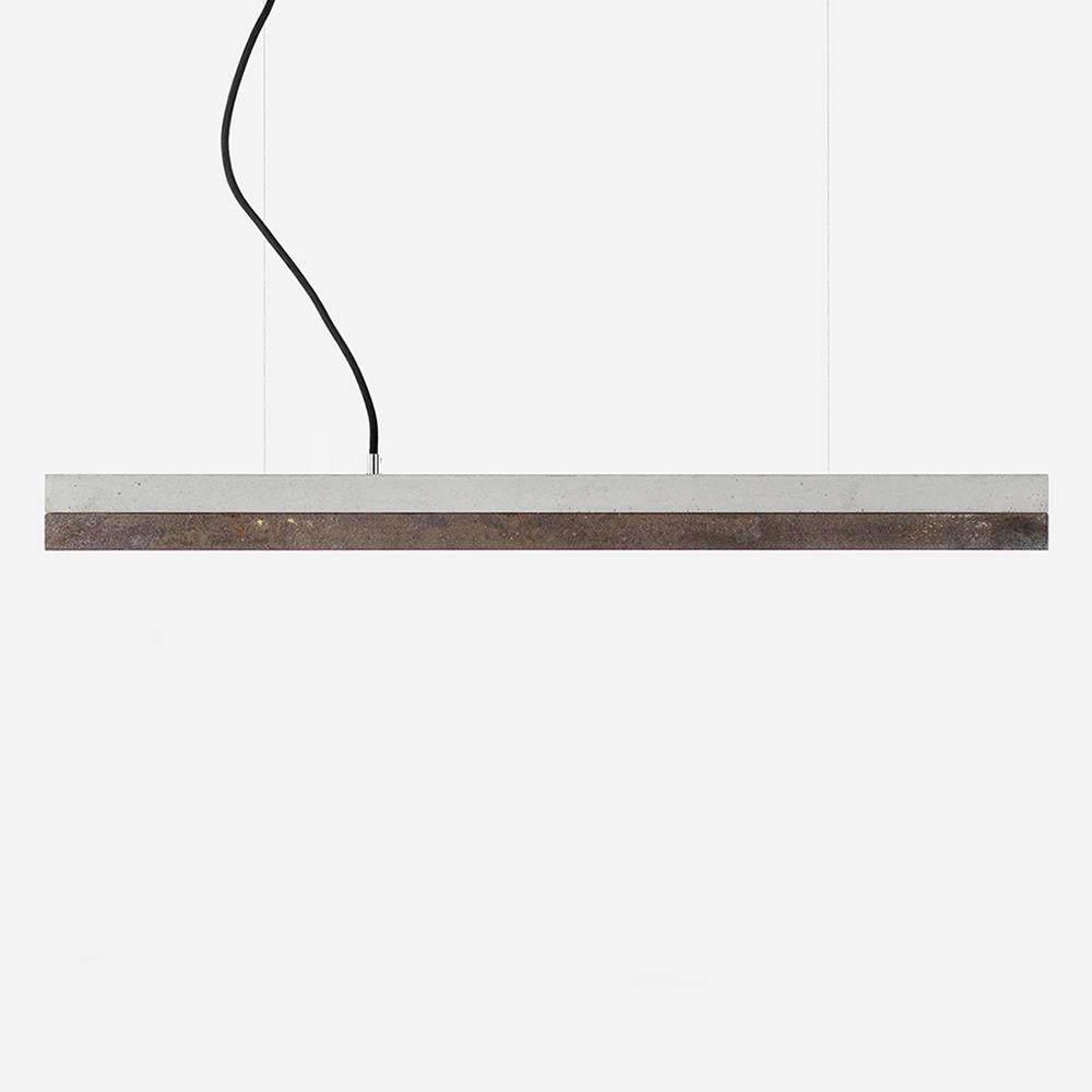 Concrete linear pendant