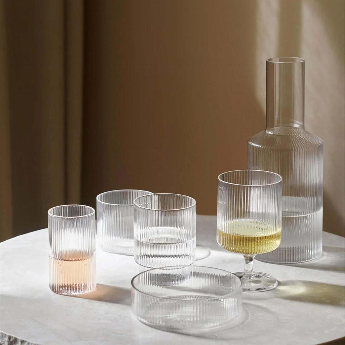 Ferm Living Ripple Glasses - Set of 4