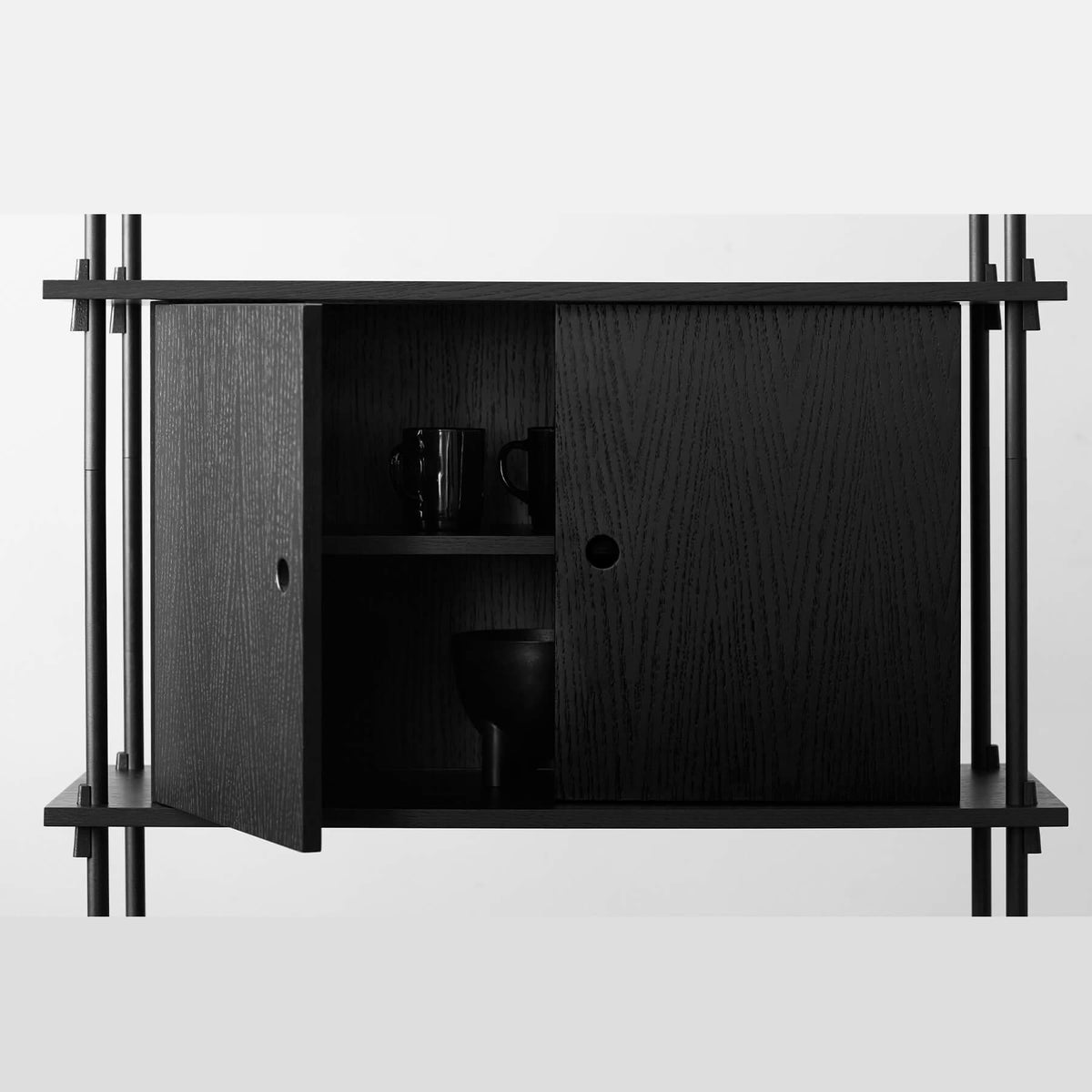 MOEBE Triple Shelving System with 1 Cabinet and Desk