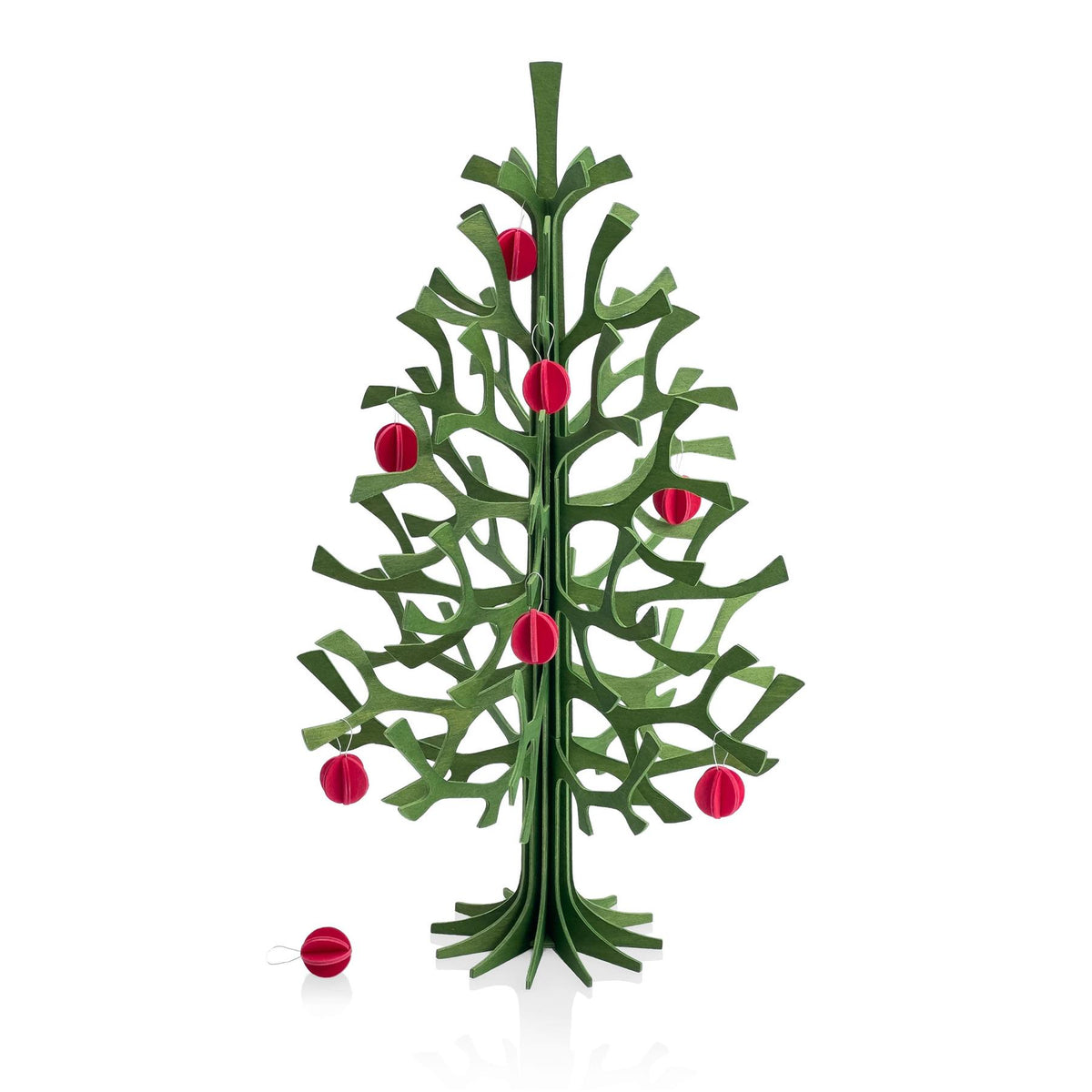 Lovi Wooden Spruce with Mini Baubles
