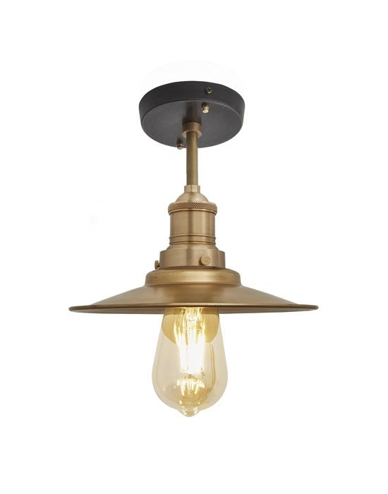 Industville Brooklyn Flush Ceiling Light - Flat Shade