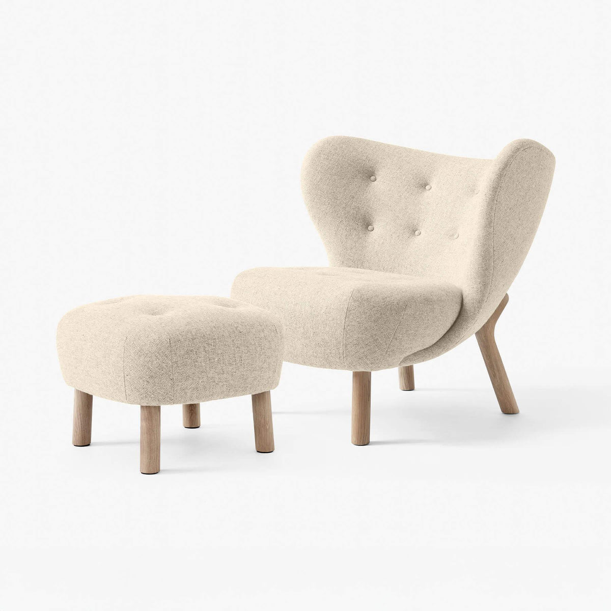 &Tradition VB1 Little Petra Chair with Footstool