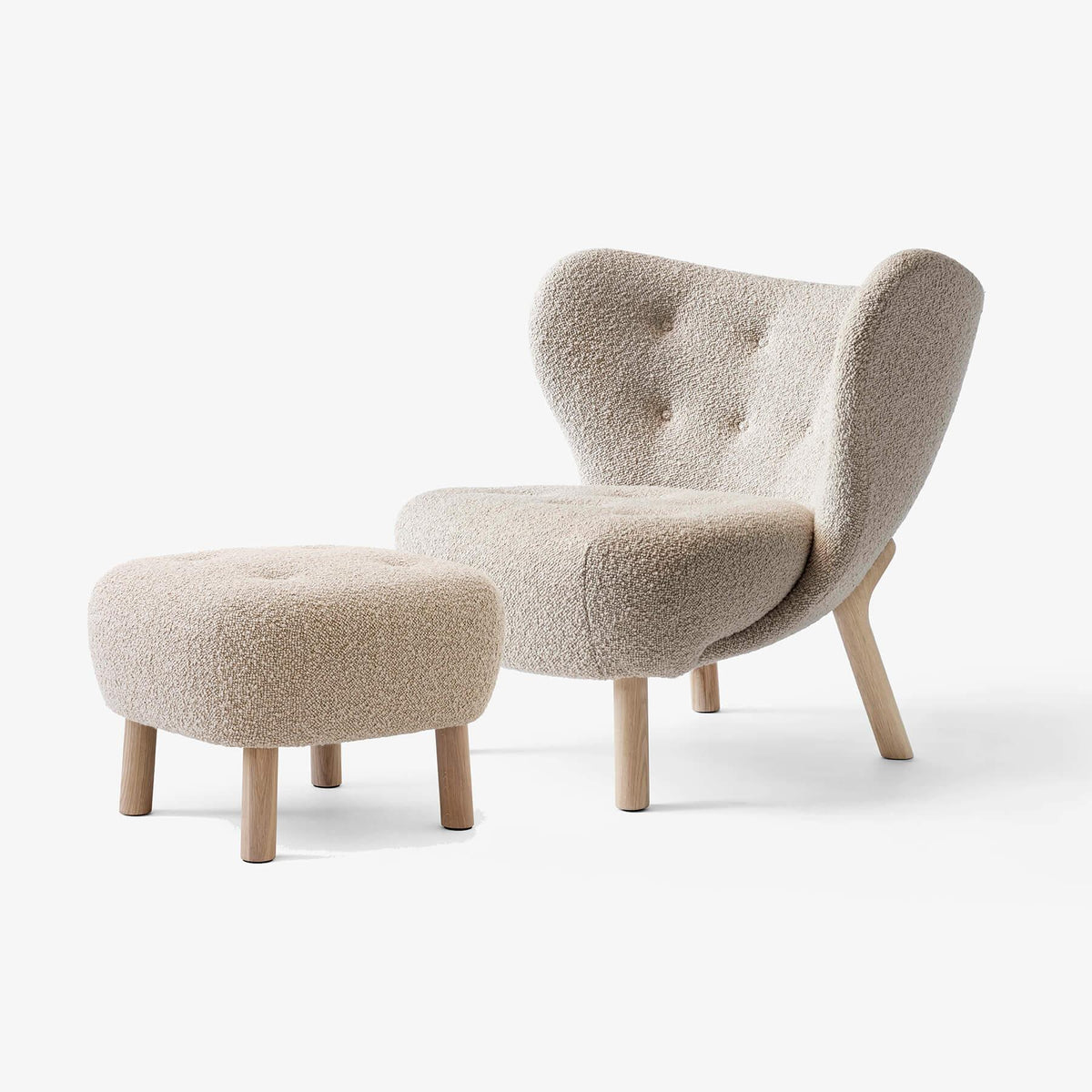 &Tradition VB1 Little Petra Chair with Footstool