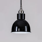 Old School Electric Churchill Pendant Light With Coloured Shade