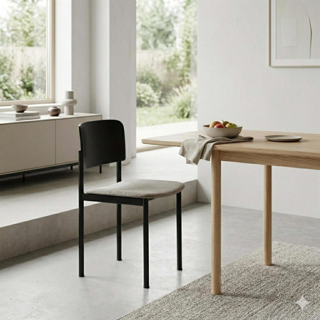 Fredericia Plan Dining Chair with Upholstered Seat