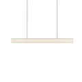 Ex-Display Leverint Temple Chandelier - Medium 100cm Long, Ribbed Glass, Bronze Metal, Integrated LED **STORE COLLECTION ONLY**