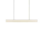 Ex-Display Leverint Temple Chandelier - Medium 100cm Long, Ribbed Glass, Bronze Metal, Integrated LED **STORE COLLECTION ONLY**