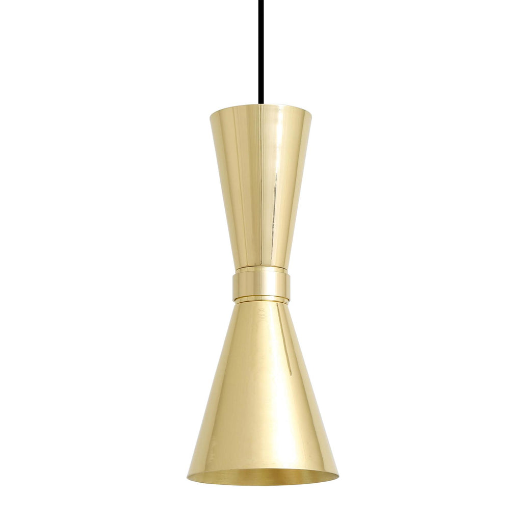 Mullan Lighting Amias Mid-Century Brass Pendant Light