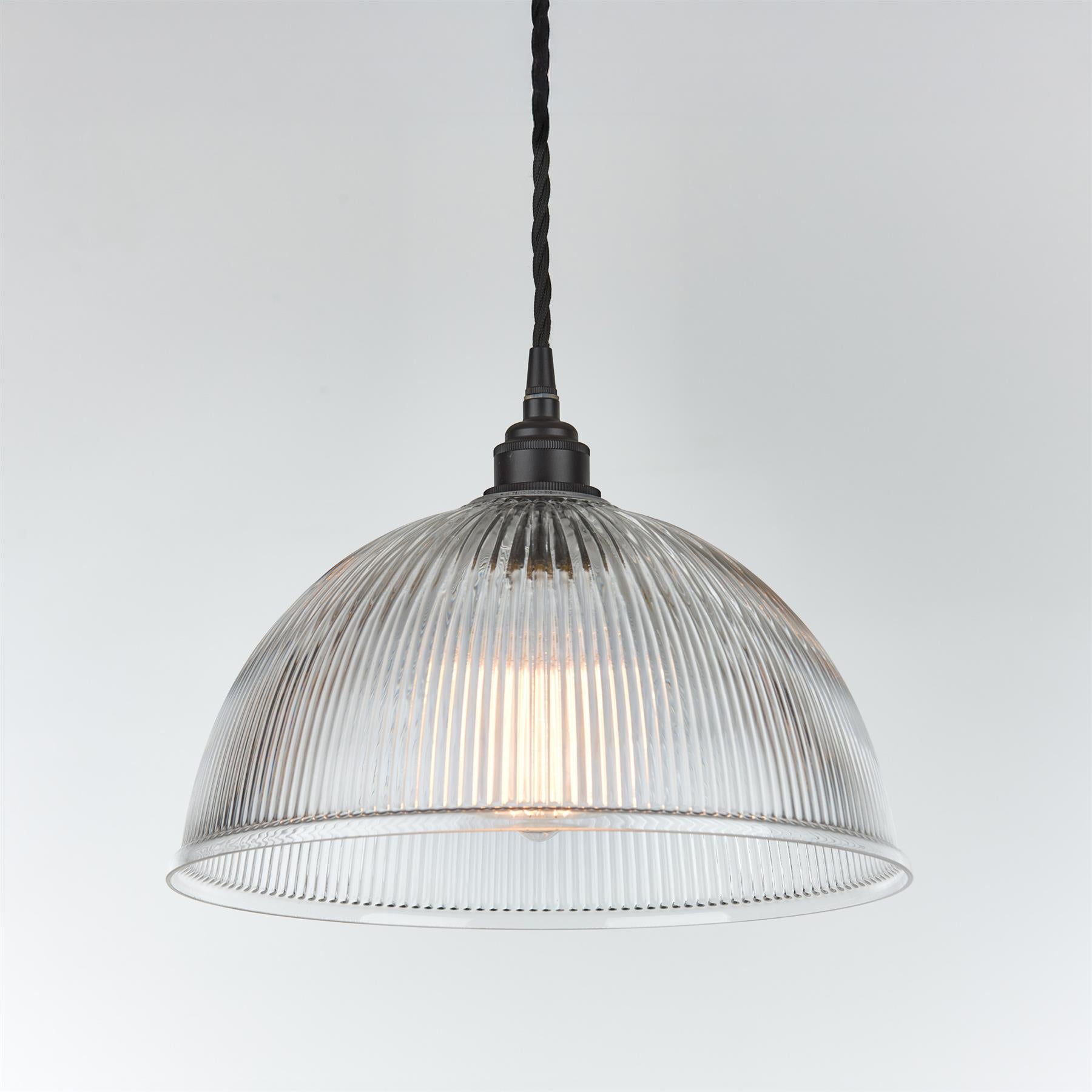 Old School Electric Prismatic Dome Pendant Light